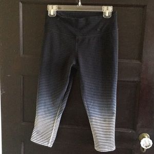 Nike blue stripe athletic capris pants